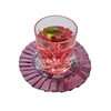 Purple Rain Pleated Coaster Set