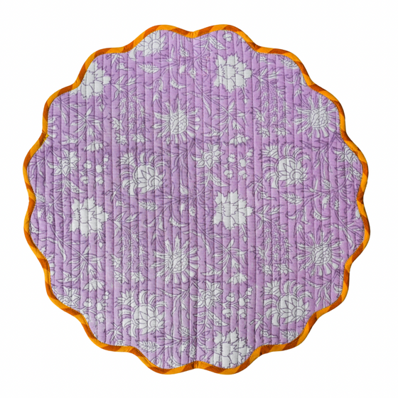 Julia Round Scalloped Placemat, Napkin & Coaster Set (2)