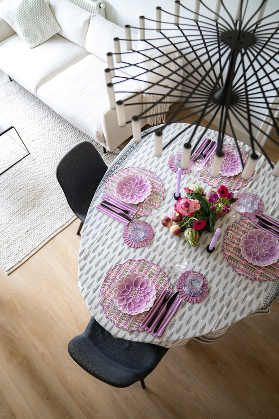 Purple Rain Pleated Coaster Set