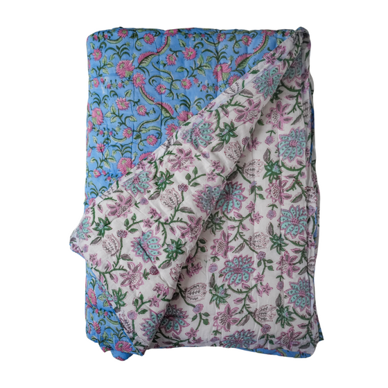 Stella King Reversible Block Print Quilt