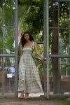 Chiara Ostuni Green Block Print Maxi Dress