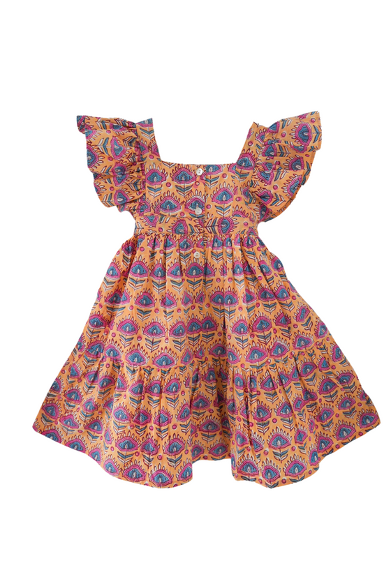 Nahla Hand Block Printed Girl's Dress