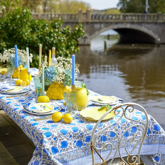 Neelima Lotus Tablecloth & Napkins Set