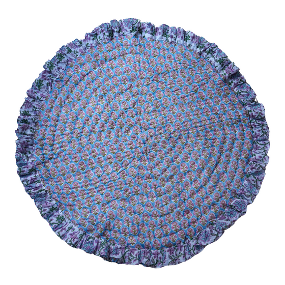 Sienna Reversible Round Quilted Baby Play Mat